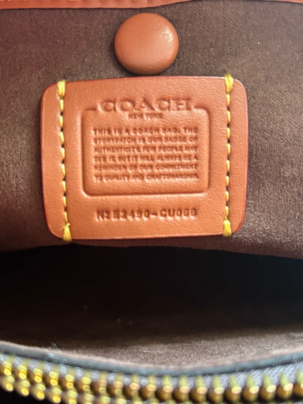 Dark Brown Coach Empire Carryall 26 - Picture 8 of 12